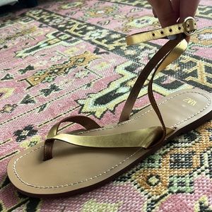 Gold Zara Sandals